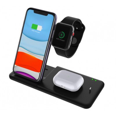 New Product 2020 Popular 4 in 1 Fast Wireless Charging Docking Station Phone Holder for All Mobile