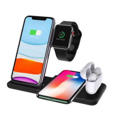 New Product 2020 Popular 4 in 1 Qi Wireless Fast Charger Dock Stand For Apple Watch for Airpods